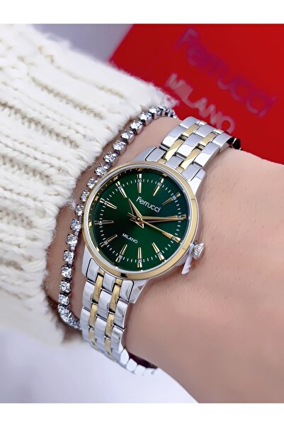 Ferrucci Steel Strap 2 Year Warranty 3 Atm Waterproof Women's Wristwatch + Br...