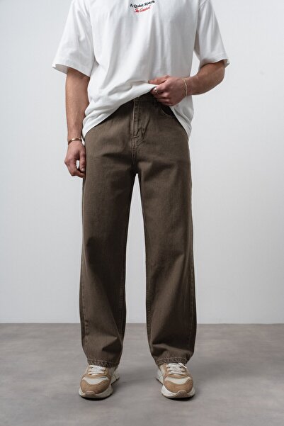 Respire Men's Basic Baggy Jean Brown