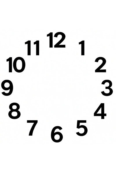 Silvanature Wall Clock Numbers and Digits, Clock Numbers 3.5 cm Adhesive Plex...