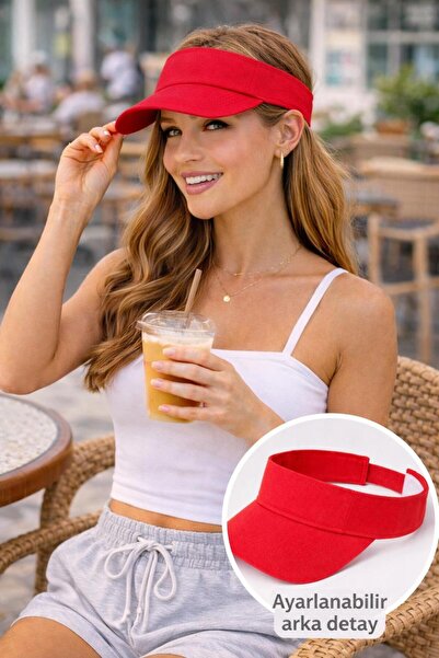 Wearflawless Pălărie cu vizor reglabil cu velcro pentru femei, pălărie de ten...