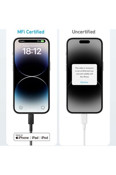Anker كابل USB-C إلى Lightning بطول 3 أقدام