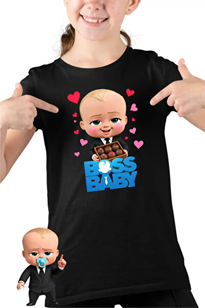 OEM Tricou Copii Fete Boss Baby Ciocolata Valentines Day