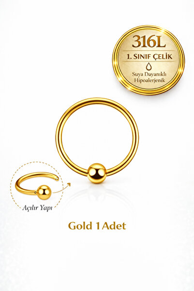 Sacce Scarves&Accessories 316L Cerrahi Çelik Halka Piercing Hızma – Burun, Se...