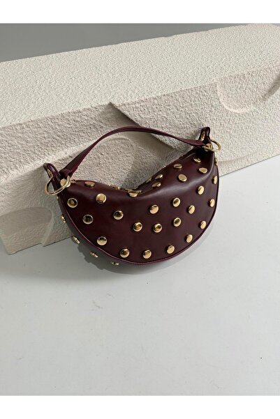 Mia Collection Geantă de mână și de umăr pentru femei Hero Model, roșu claret