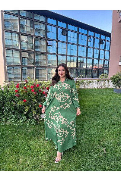 ELSEBUTİKTR Women's Plus Size Viscose Hijab Dress