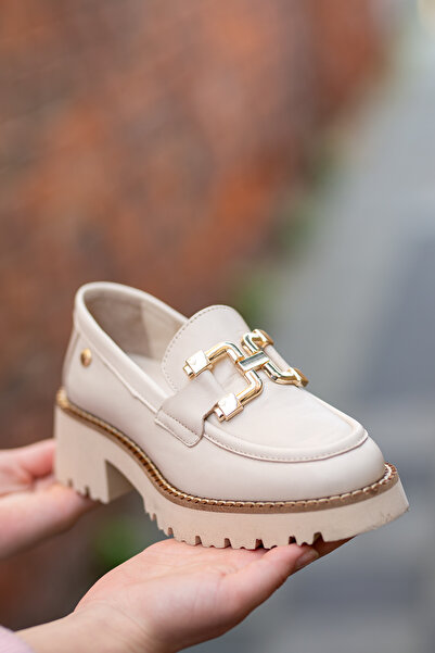 Mammamia 3675-ERN Hakiki Deri Tokalı Eva Taban Loafer Ayakkabı