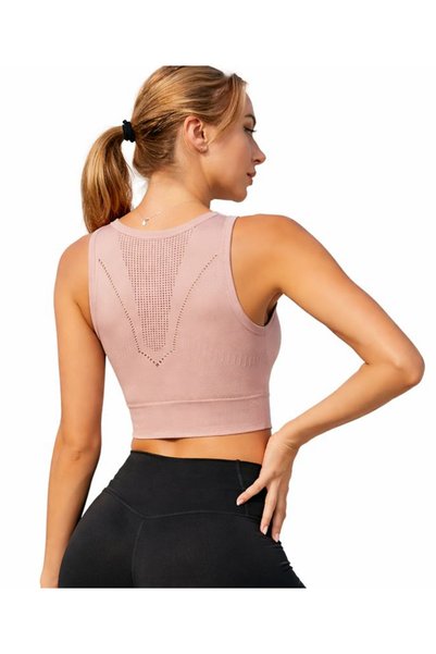 Vitra World Women Sports Bra for Yoga with Fixed Cups Push Up Support Breathable Running Fitness Gym Workout