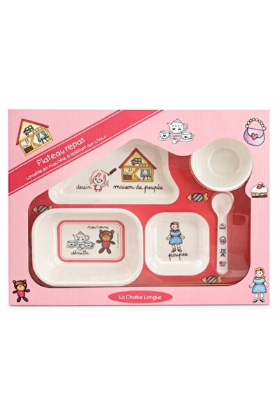 La Chaise Longue Children's Tableware Set with Compartment Tray and Cutlery
