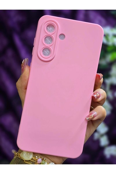 Magic Ring Samsung Galaxy S25 FE Uyumlu İçi Kadife Şeker Pembe Telefon Kılıfı