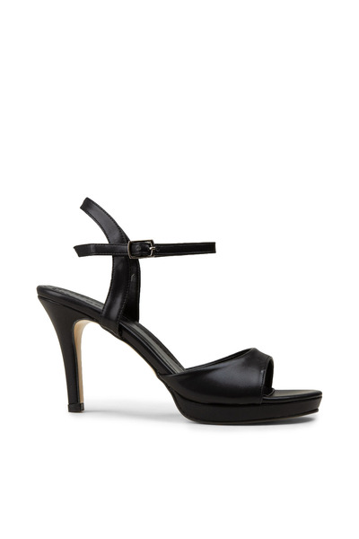 Deery Women's Black Platform Heeled Sandals