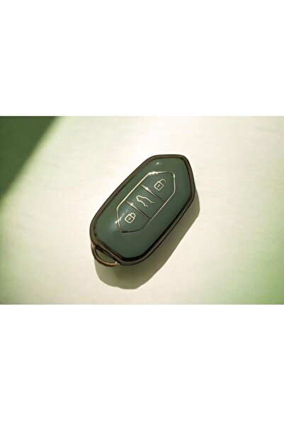 ÖZEN KEYS Togg T10X T10F 3 Keys Smart Nano Protection Key Case Green Gold Col...