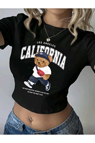 DİVİN تيشيرت قصير من القماش المطبوع للموسم الجديد