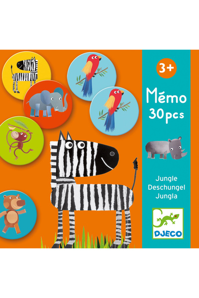 djeco Joc de memorie cu animale din junglă