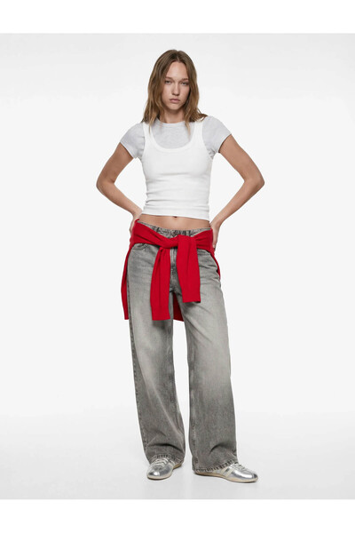 Koton tricotaj cu striații Tricou fără mâneci cu decolteu în U slim fit