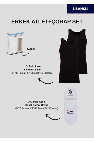 U.S. Polo Assn. Men'S, Licensed, Uspa, 2-Piece Athlete + Socks Set