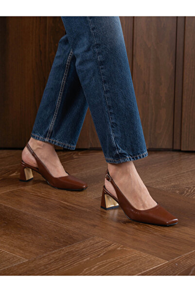 ECENİN BUTİĞİ Sable Kahve Topuklu Ayakkabı