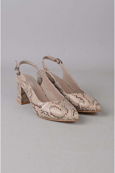 SEÇ KUNDURA Seç 991 Genuine Leather Heel-Headed Women's Shoes (Heel: 7.5cm) V...