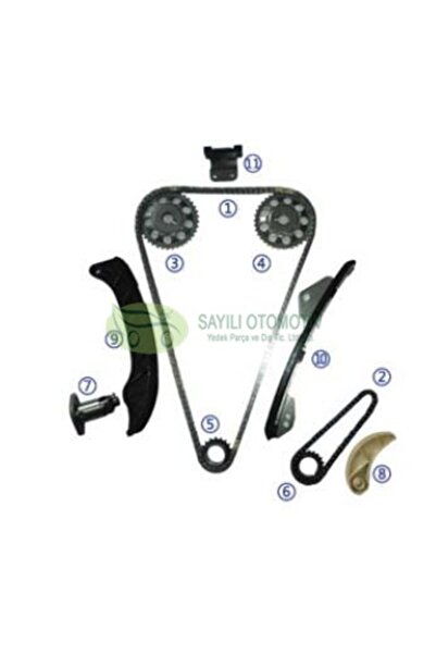 BH TOYOTA COROLLA 2007-2010 1.6 BENZİN 1ZR (5 ILERI) (11 PARCA) ZİNCİR SETİ