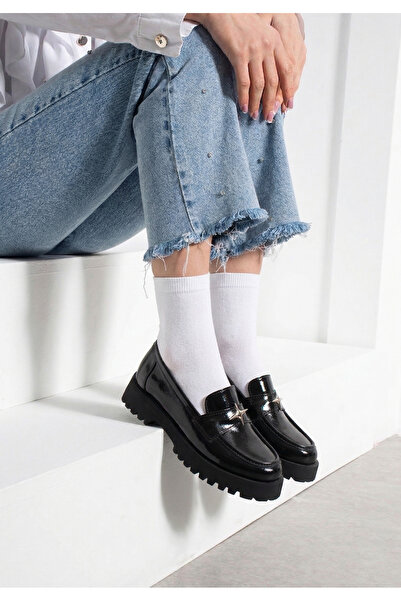 HVZ Exclusive Μαύρα γυναικεία καθημερινά άνετα εργονομικά παπούτσια Loafer