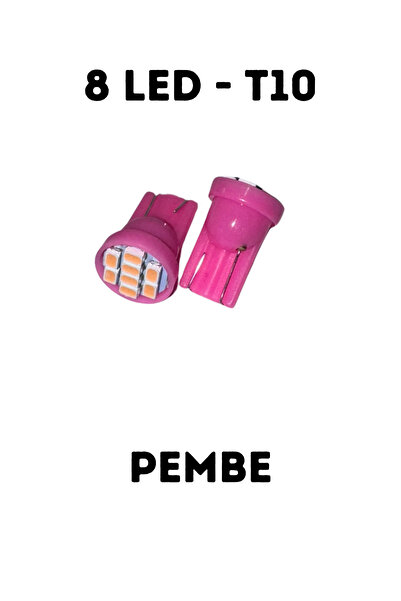 Shoprit 8 Ledli T10 Park Ve Plaka Ampulü pembe - Arıza Lambası Yakmayan Canbu...