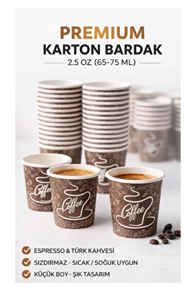 figanlar ambalaj 2.5 Oz minik boy Karton Bardak 100 Adet Espresso Türk Kahves...