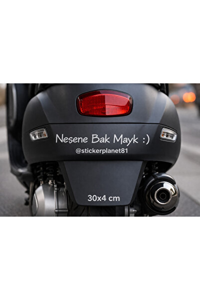 AlpiLeo ملصق Neşene Bak Mayk مقاس 30x4 سم - 7 خيارات ألوان (هولوغرام ذهبي ورد...