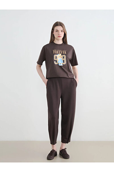 LC Waikiki LCW Modest Kahverengi Soft Touch Kadın Eşofman Altı