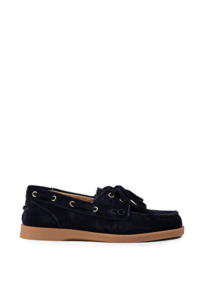 Deery Women's Genuine Suede Navy Blue Marine Casual Shoes