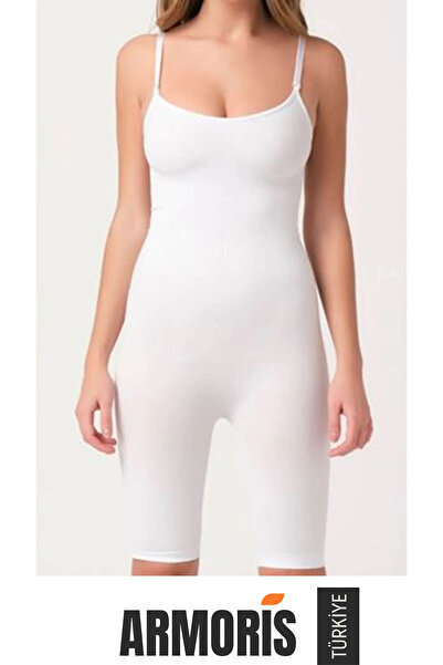 Armoris # Corset Shaper Long Seamless White Women's Belly Waist Shaper