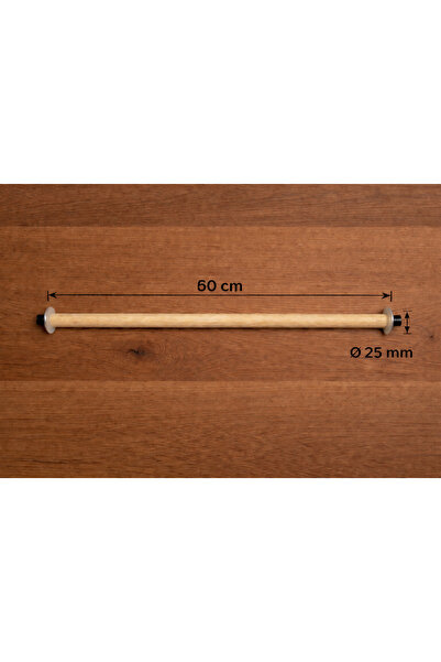 Wooden Bird Papağan Ahşap Tünek Çift Taraf Vidalı (60cm uzunluk-25mm çap)