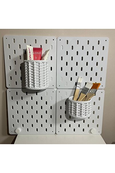 NadarStudio Çok Amaçlı Organizatör Pano Parçası 2'li Kalemlik Set / Peg Board...
