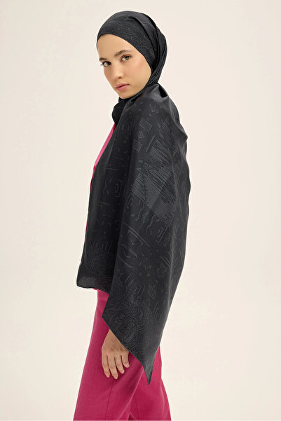 Maisa Merz Mulberry Silk Shawl 70*190 cm - Black