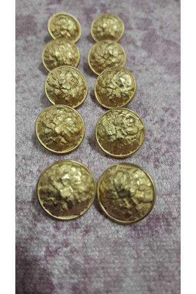 ILCARE Gold Plated Button 18 Size 15 Mm, 10 Pieces