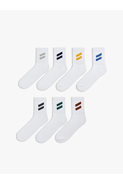 LC Waikiki Mixed Striped Men's Socks 7-Piece Set
