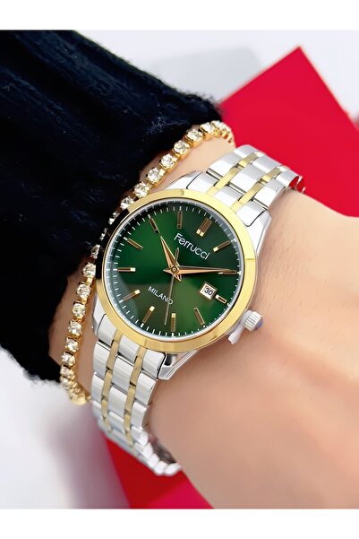 Ferrucci Steel Strap 2 Year Warranty 3 Atm Waterproof Women's Wristwatch + Br...