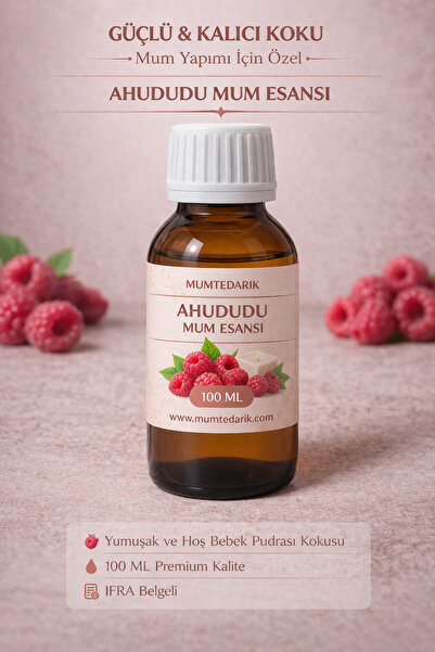 MUMTEDARİK Ahududu Kokulu Premium Mum Esansı 100 ml