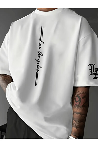 gencerco Λος Άντζελες Κάρεταλ με τύπωμα Πρέμιουμ oversized Μπλουζάκι