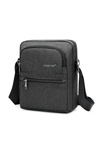 tigernu Shoulder or Chest Bag 9.7", Waterproof, 26x21x8 cm, Black/Grey