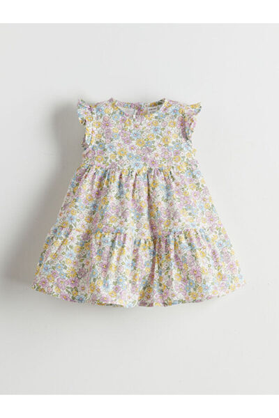 LC Waikiki I Zero Roba Collar Floral Baby Girl Poplin Dress from Freezen Store