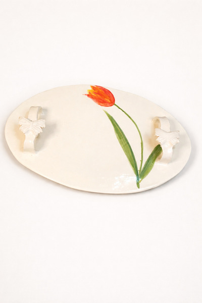 Handmade Seramik dekoratif/nişan tepsisi