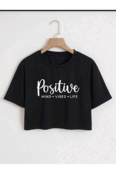 DİVİN Νέα σεζόν εμπριμέ υφασμάτινο crop μπλουζάκι