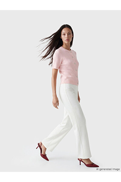 LC Waikiki YK PLUS Γυναικείο παντελόνι με ψηλή μέση και φαρδιά μπατζάκια