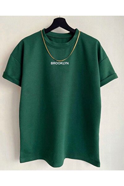 ALİ.COM Μπλουζάκι Unisex Brooklyn Letter Printed Oversize