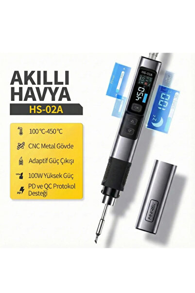 FNIRSI HS 02A Akıllı Elektrikli Havya 100W