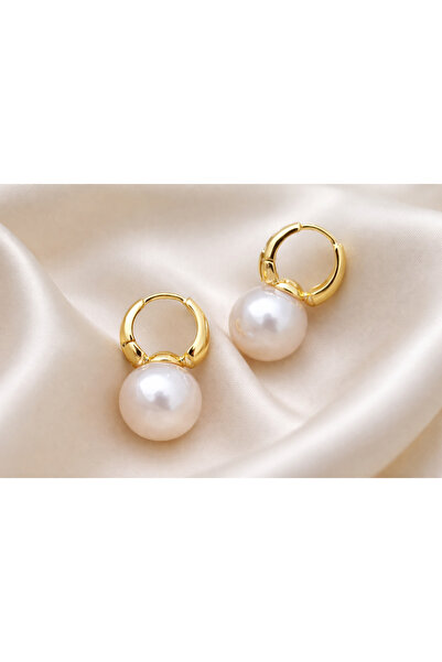 reyselstyle Altın Kaplama İnci Küpe(KARARMA YAPMAZ)