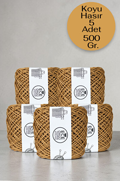 Ece Örgü Tasarım Atölyesi Koyu kese kağıdı rengi (No. 39), kağıt çanta ipi ( ...