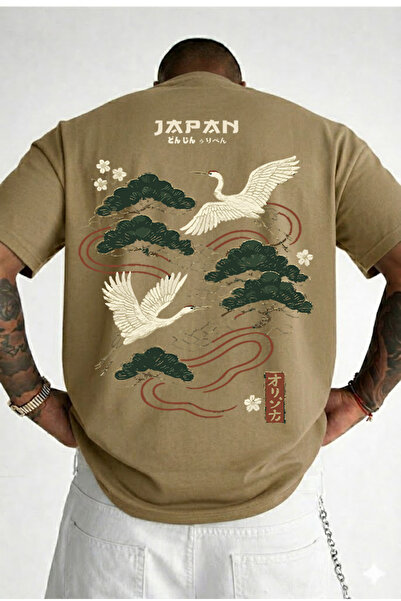 VEK Japan Printed Oversized Unisex T-Shirt – Japanese Themed 100% Cotton Stre...
