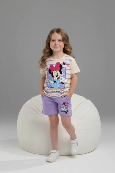 Yağmur Giyim Комплект з короткими рукавами та шортами для дівчаток PJKSKT з в...