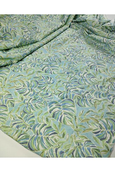 Kumaş Parça Тканина-полотно синього, зеленого та брудно-білого кольорів, шири...