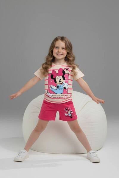 Yağmur Giyim Комплект з короткими рукавами та шортами для дівчаток PJKSKT з в...